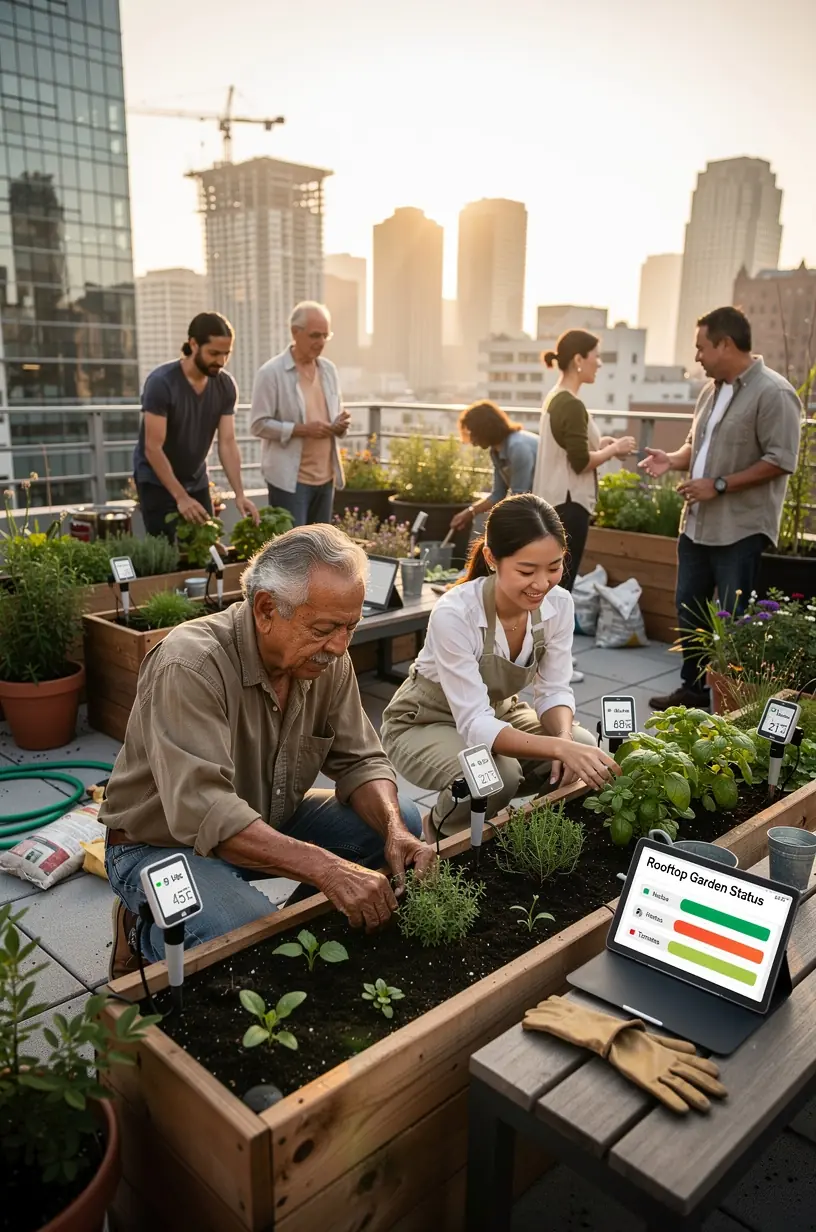 AI technology optimizing urban resource management in cities.