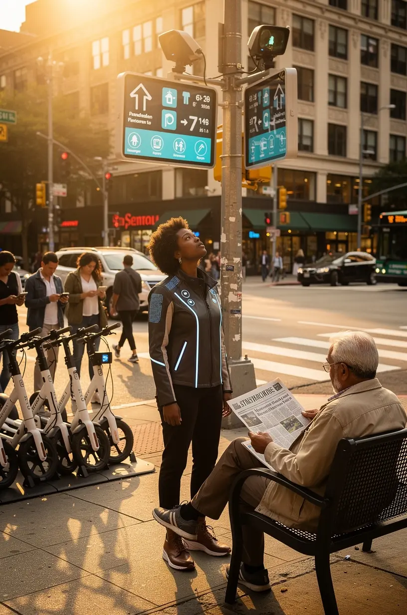 Autonomous vehicles influencing urban city planning strategies.