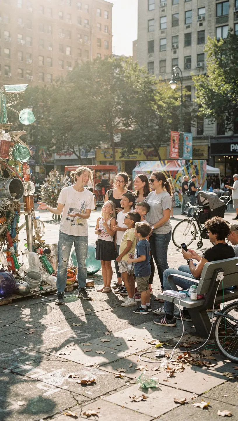 Futuristic public transportation solutions in urban settings.