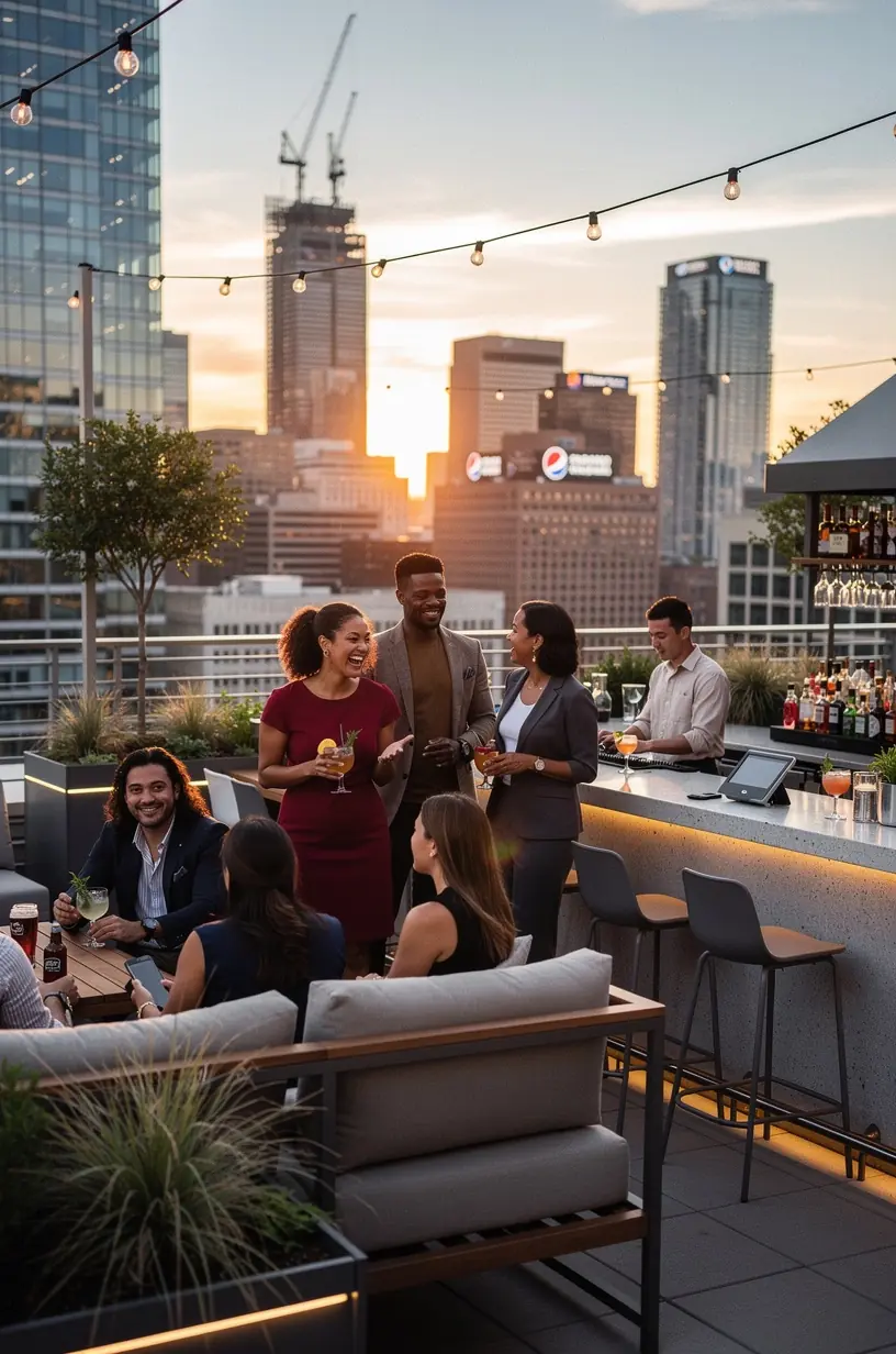 Smart home devices enhancing sustainable urban living.