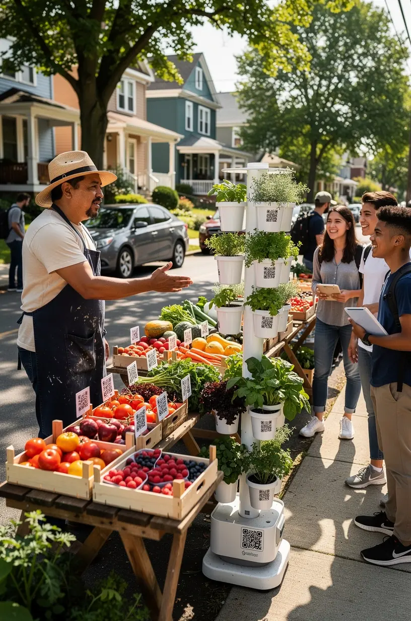 Smart sensors enhancing urban living and technology.
